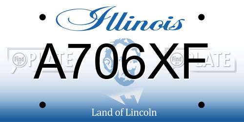 A706XF Illinois License Plate