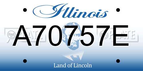 A70757E Illinois License Plate