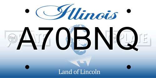 A70BNQ Illinois License Plate