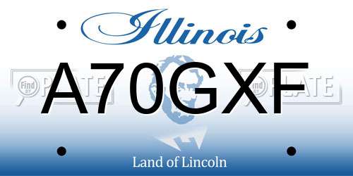 A70GXF Illinois License Plate