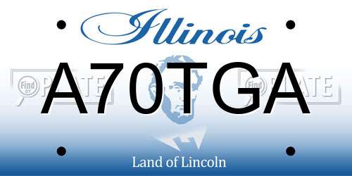 A70TGA Illinois License Plate