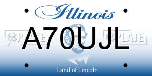 A70UJL Illinois License Plate