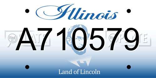 A710579 Illinois License Plate
