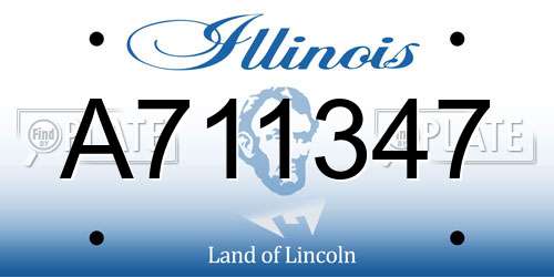 A711347 Illinois License Plate