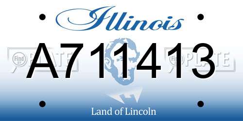 A711413 Illinois License Plate