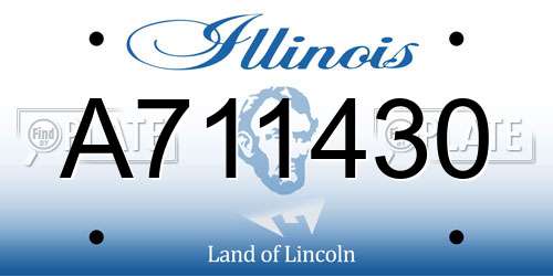 A711430 Illinois License Plate