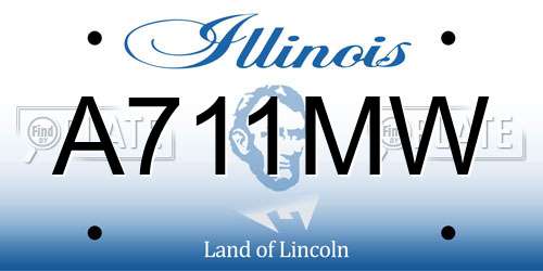 A711MW Illinois License Plate