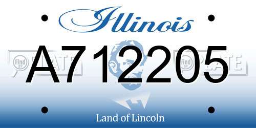 A712205 Illinois License Plate