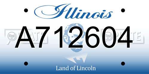 A712604 Illinois License Plate