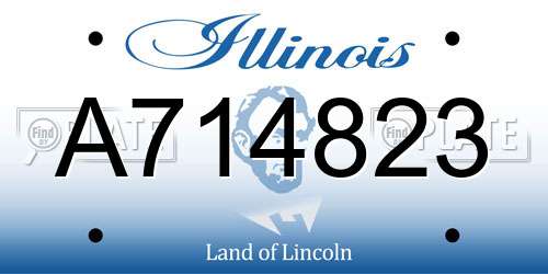 A714823 Illinois License Plate