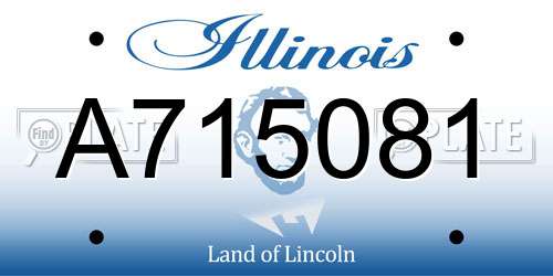 A715081 Illinois License Plate