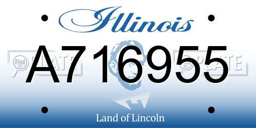 A716955 Illinois License Plate
