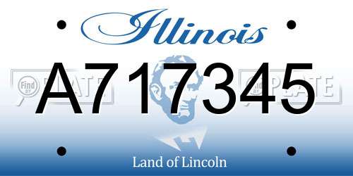 A717345 Illinois License Plate