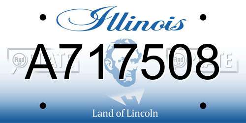 A717508 Illinois License Plate