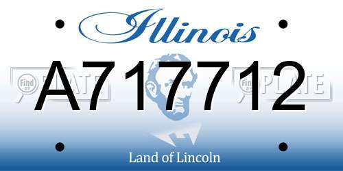 A717712 Illinois License Plate