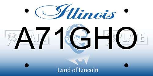 A71GHO Illinois License Plate