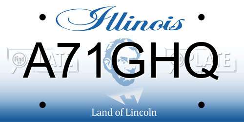 A71GHQ Illinois License Plate