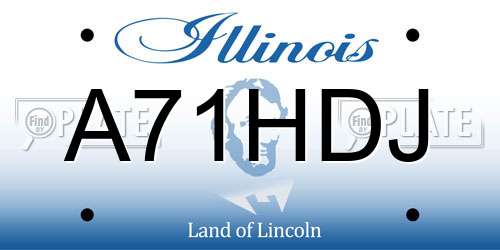 A71HDJ Illinois License Plate