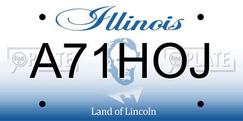 A71HOJ Illinois License Plate