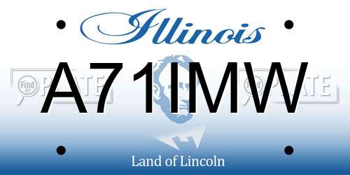 A71IMW Illinois License Plate