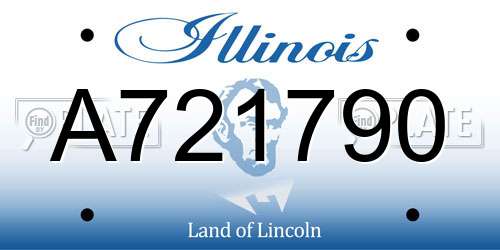 A721790 Illinois License Plate