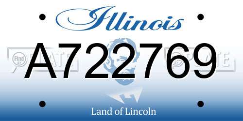 A722769 Illinois License Plate