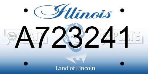 A723241 Illinois License Plate