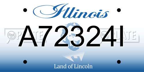 A72324I Illinois License Plate