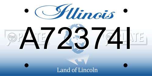 A72374I Illinois License Plate