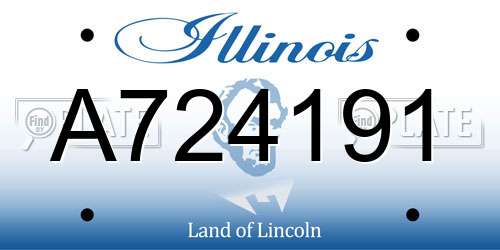 A724191 Illinois License Plate