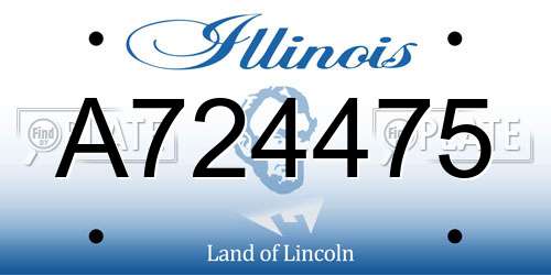 A724475 Illinois License Plate