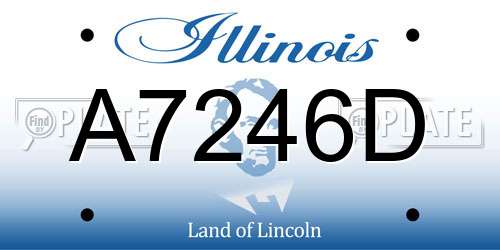 A7246D Illinois License Plate