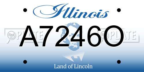 A7246O Illinois License Plate