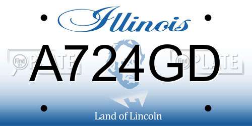 A724GD Illinois License Plate