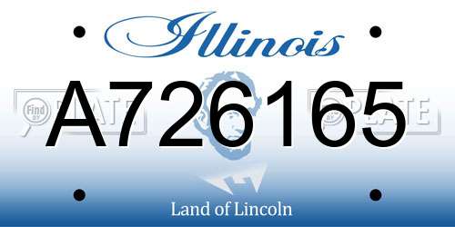 A726165 Illinois License Plate