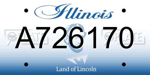 A726170 Illinois License Plate