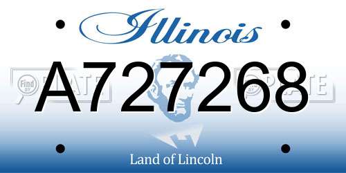 A727268 Illinois License Plate