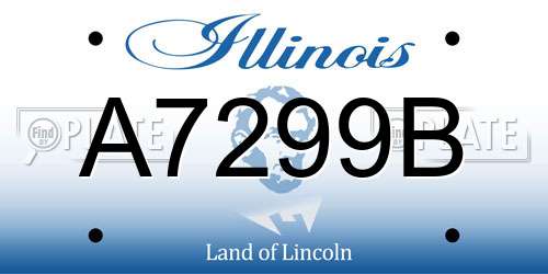 A7299B Illinois License Plate