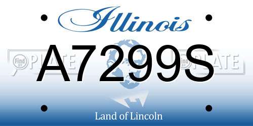 A7299S Illinois License Plate