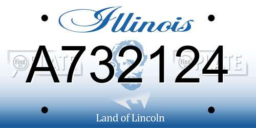 A732124 Illinois License Plate