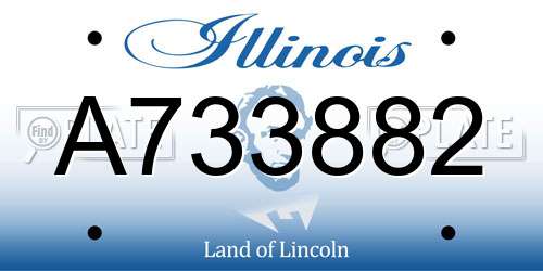 A733882 Illinois License Plate