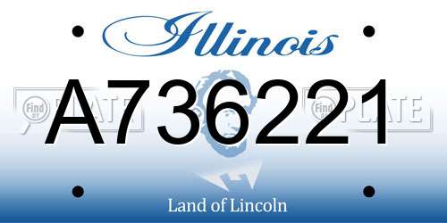A736221 Illinois License Plate