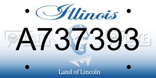A737393 Illinois License Plate