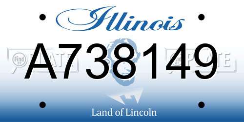 A738149 Illinois License Plate