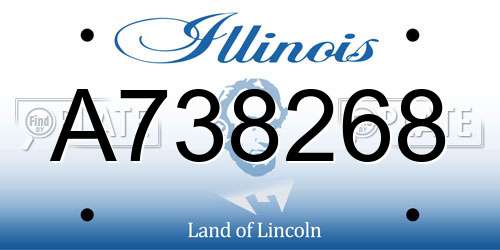 A738268 Illinois License Plate