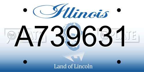 A739631 Illinois License Plate