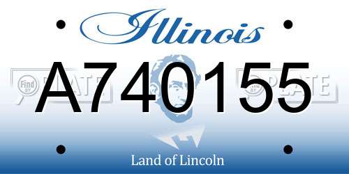 A740155 Illinois License Plate