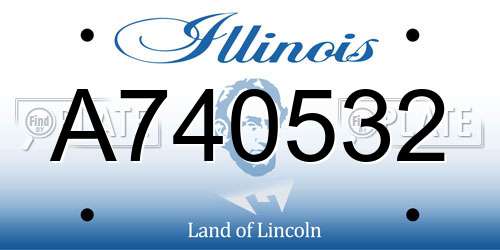 A740532 Illinois License Plate