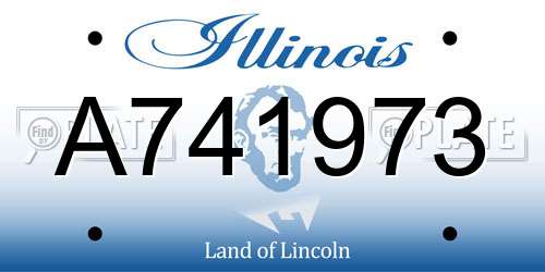 A741973 Illinois License Plate
