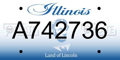 A742736 Illinois License Plate
